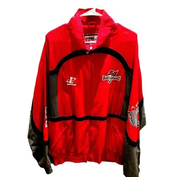 NFL (Pro Line)-Tampa Bay Buccaneers Zip-Up Windbreaker 1990s Size Large - Picture 1 of 15